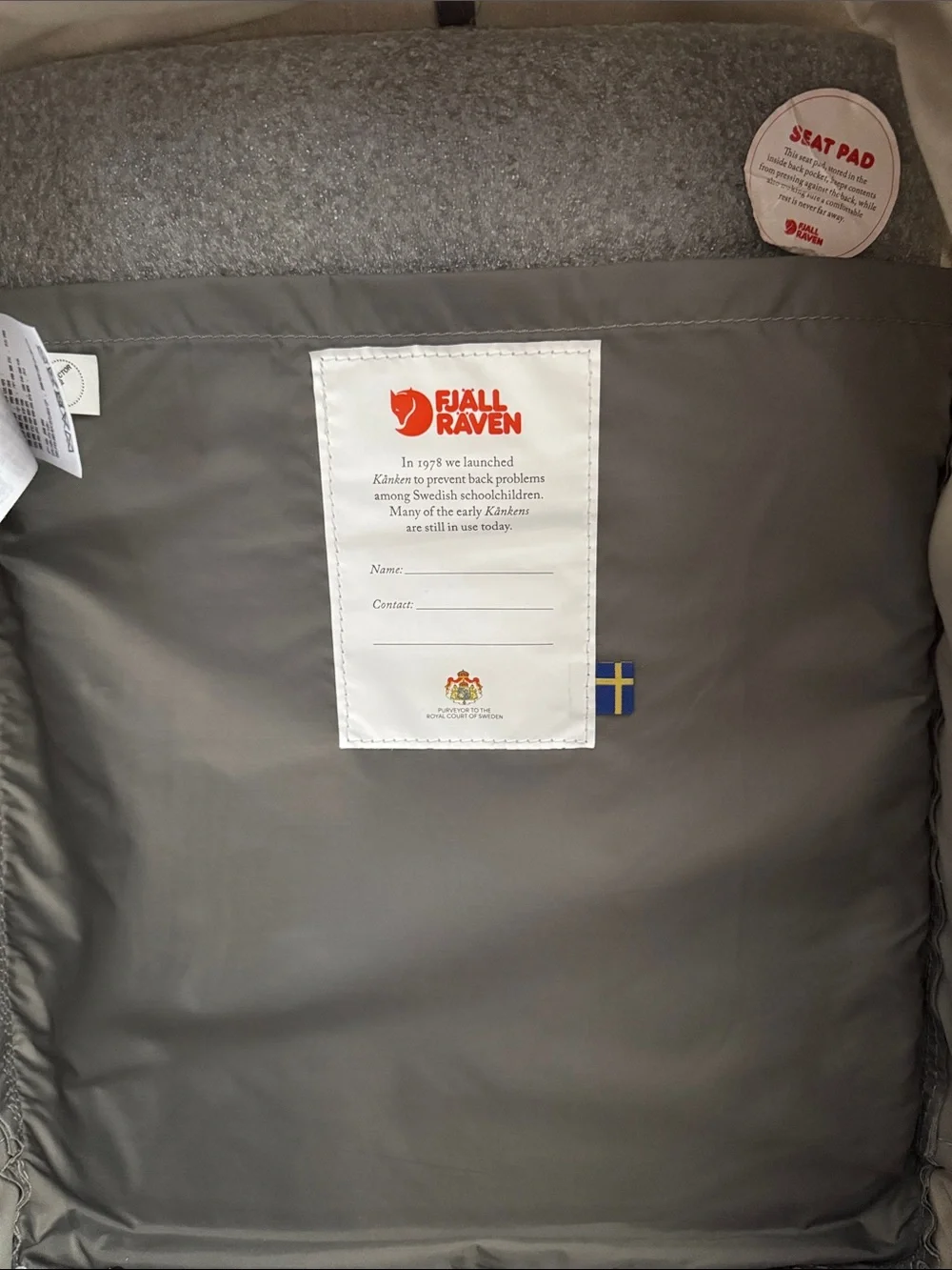 Fjallraven Kånken Backpack - Gray with Red Logo